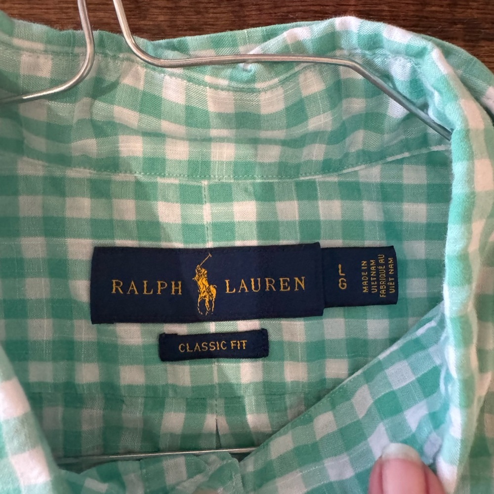 Ralph Lauren Men’s Polo Short Sleeved Button up Size Large waffle - Picture 3 of 3